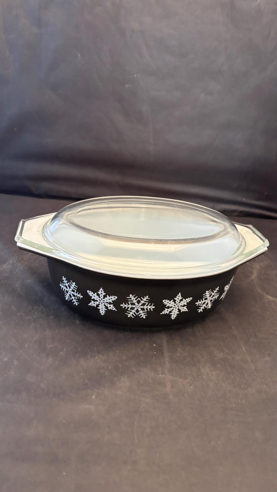 Pyrex Snowflake Pattern Casserole Vintage Pyrex Black Snowflake Casserole - Etsy