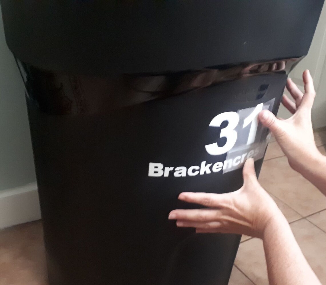 Garbage Bin Address Labels Vinyl Permanent Outdoor 3 Piece Etsy