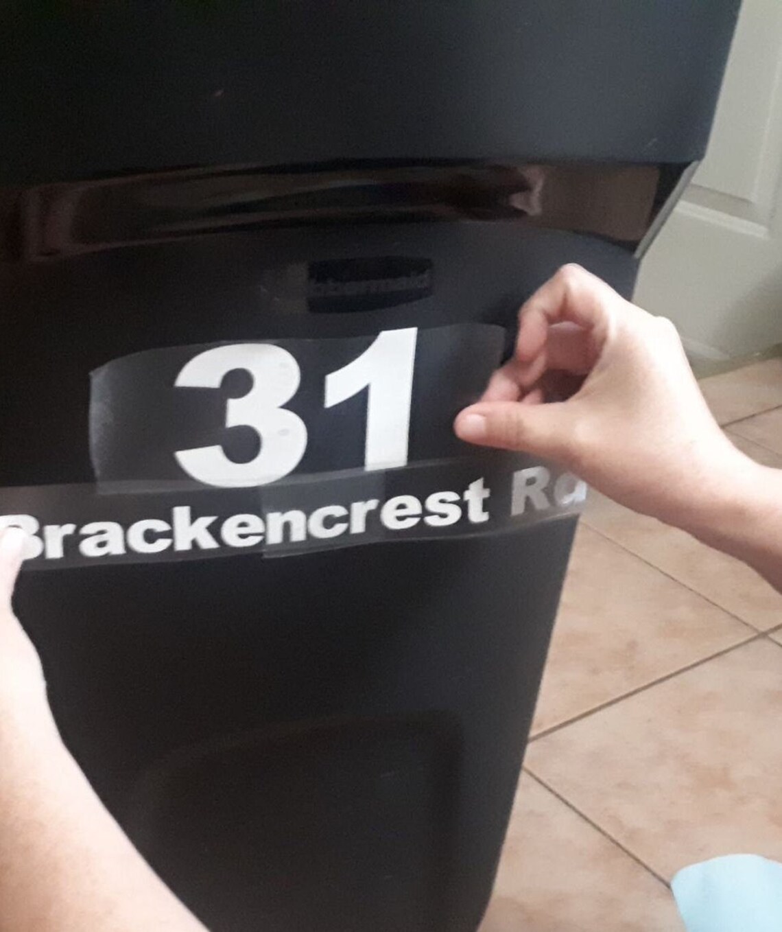 Garbage Bin Address Labels Vinyl Permanent Outdoor 3 Piece Etsy