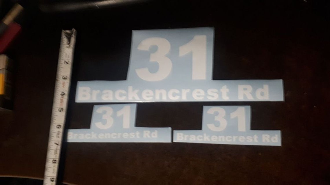 Garbage Bin Address Labels Vinyl Permanent Outdoor 3 Piece Etsy