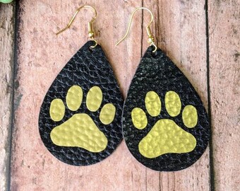 Hand-carved Tiger Paw Shell Earrings