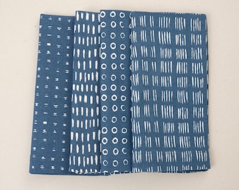 Mix and Match Napkin Set/4 Elements Blue