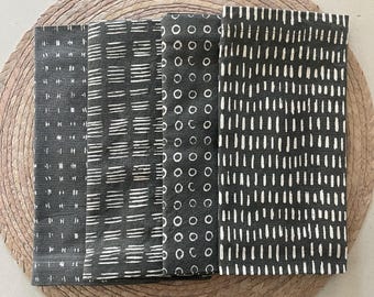 Mix and Match Napkin Set / 4 Elements Slate Gray