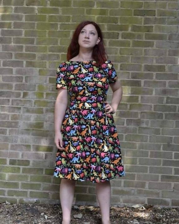 dinosaur swing dress