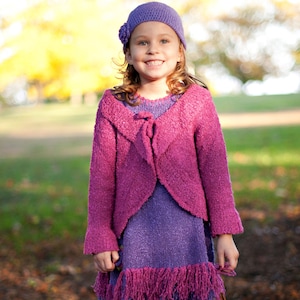 Girls Crop Shrug Cardigan with Bell Sleeves, Toddler Girl Cardigan Sweater with Tie for Closure, Wrinkle Free Warm Adorable Toddler Cardigan