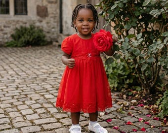 Vestido de princesa de tul con lentejuelas para niñas, conjunto para bautizo de niña de las flores de Pascua.