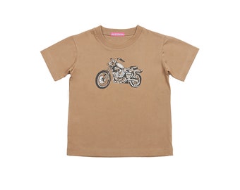 Motorbike Kids Cotton Tee, Funny Motorcycle Graphic