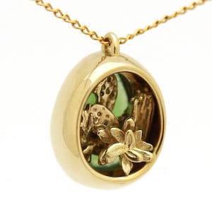 Green Gemstone Pendant, Succulent Necklace, Cactus Pendant Necklace, Terrarium Necklace, Contemporary Succulent Jewelry