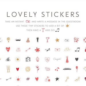 Wedding Emoji Stickers for Guest Book, Best Wishes, Great Emotions, Guest Helper, Smile Maker, Book Stickers by Liumy Albums