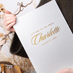 Álbum Personalizado Cartas para la Novia – Libro de Recuerdos con Fotos Polaroid, Regalo para Despedida de Soltera, Álbum Blanco Seda