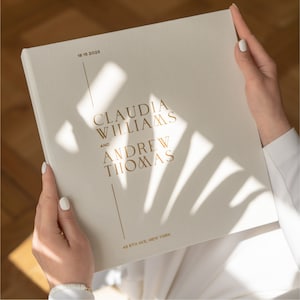 Lujoso y Único Álbum Familiar de Fotos de Boda, Hecho a Mano, 4x6, 5x7, para 80-200 fotos, Letras de ORO Real Personalizadas | Álbumes Liumy