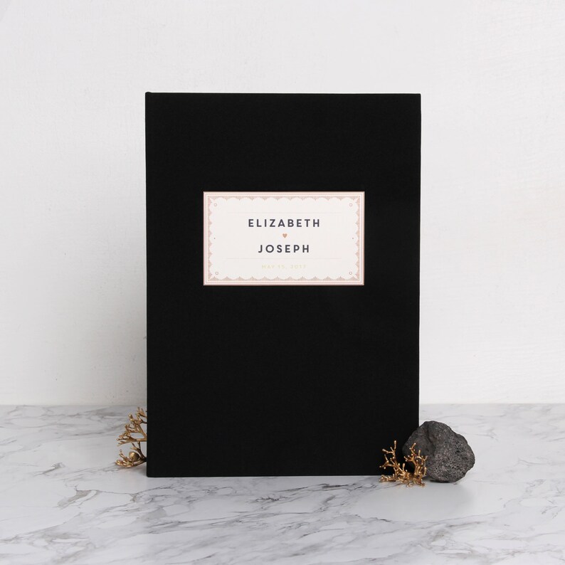 Wedding Album Black Instant Guest Book Black Pages Instax Etsy