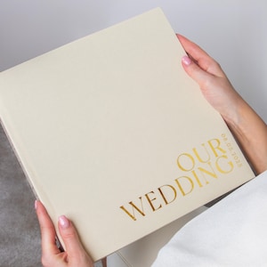 Unser Hochzeit Elfenbein Album Couchtisch Memory Buch für Paare Personalisiertes Foto Andenken Elegantes Wohndekor Geschenk für Jubiläum Brautpaare