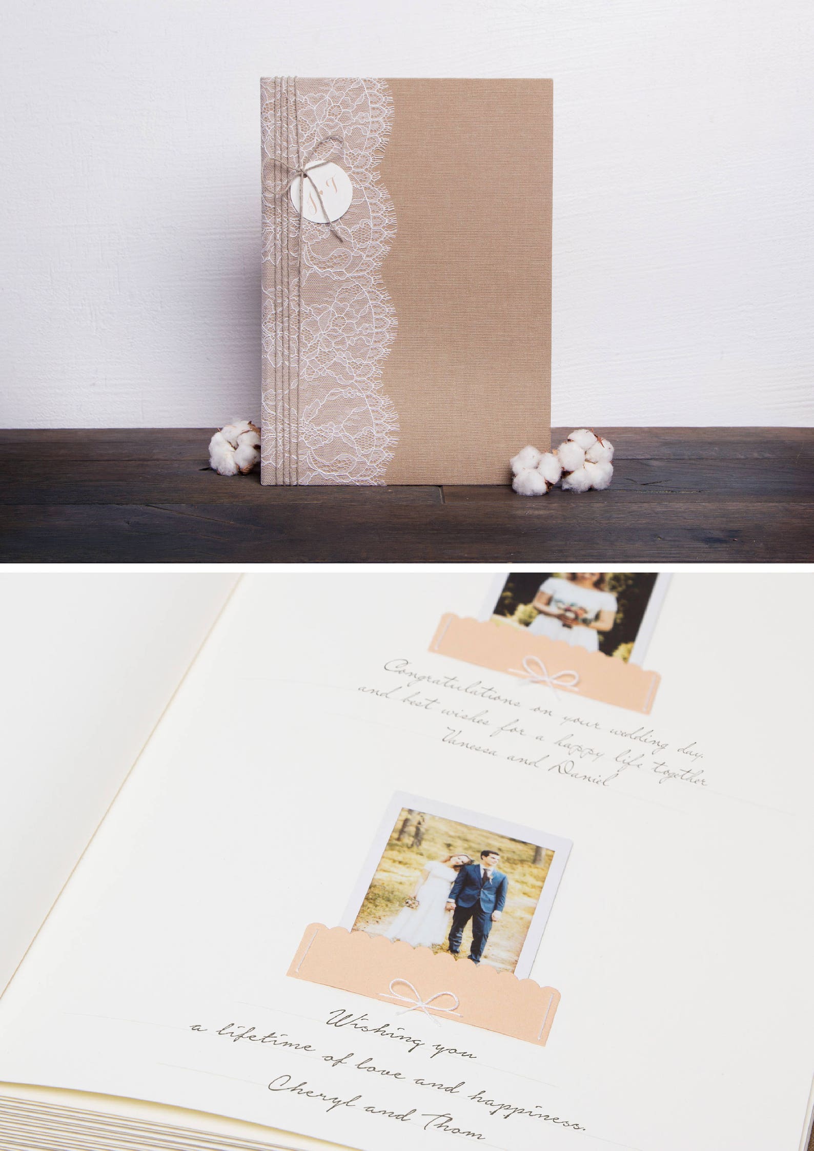 Wedding Album Guest Book Rustic Lace Instax Picture Album Etsy