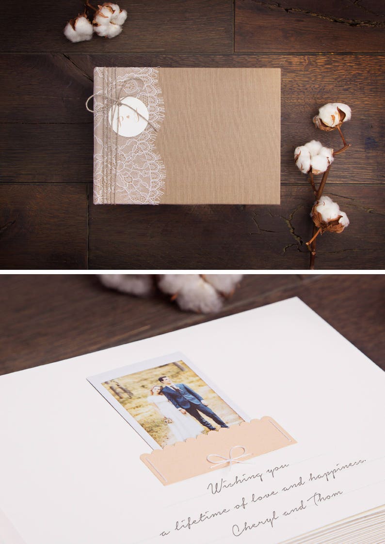 Wedding Album Guest Book Rustic Lace Instax Picture Album Etsy