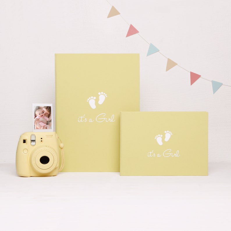 Baby Shower Album Photo Guest Book Its A Girl Children Etsy
