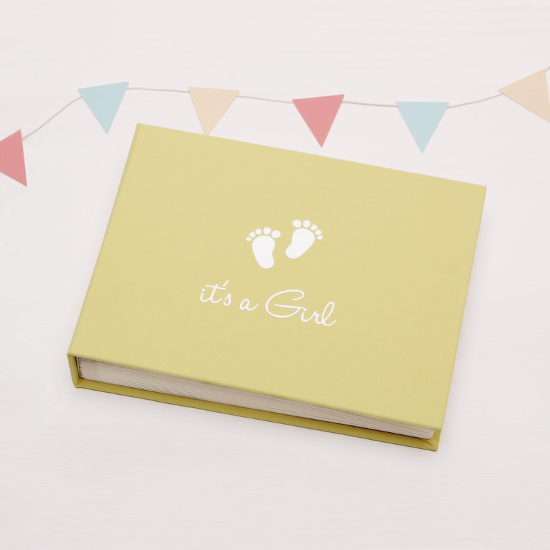 Baby Shower Album Photo Guest Book Its A Girl Children Etsy