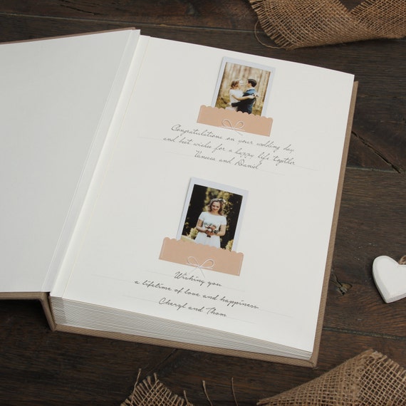 Rustic Vintage Lace Wedding Guestbook Brown Instax Guest Book Country Club Wedding Album Guestbook For Instax Mini By Liumy - 