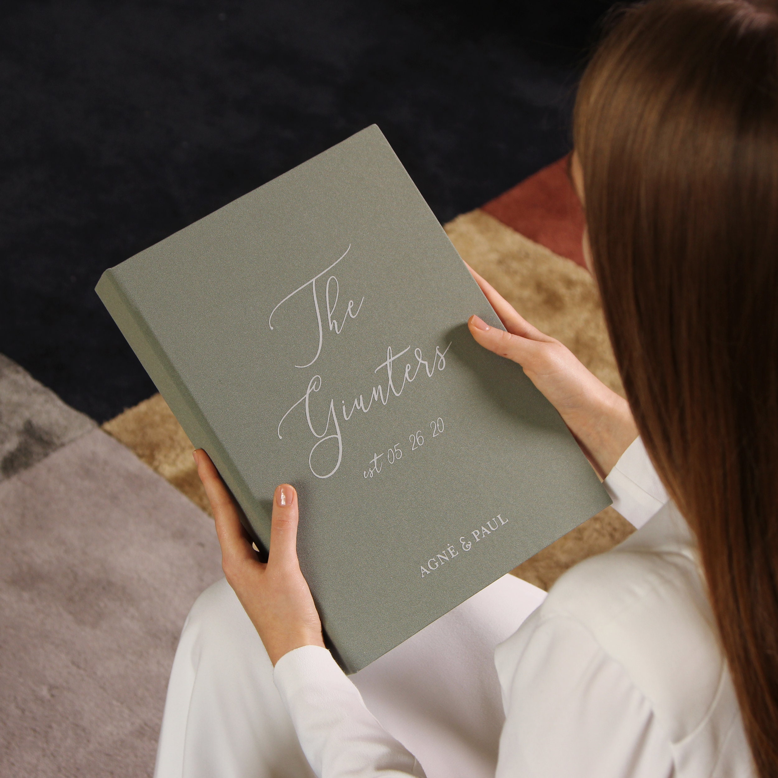 Photo Guest Book Sage Green Wedding Guest Book Polaroid Guest Book