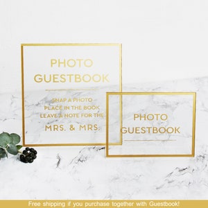 Photo Guest book Wedding Album Cream Dots with White Lettering, Instax picture album OneStep Guest book Wedding book by Liumy image 7