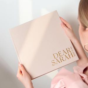 Letters to the Bride Book, Personalized Bridal Memory Book, Wedding Keepsake Gift, Cream Linen Album