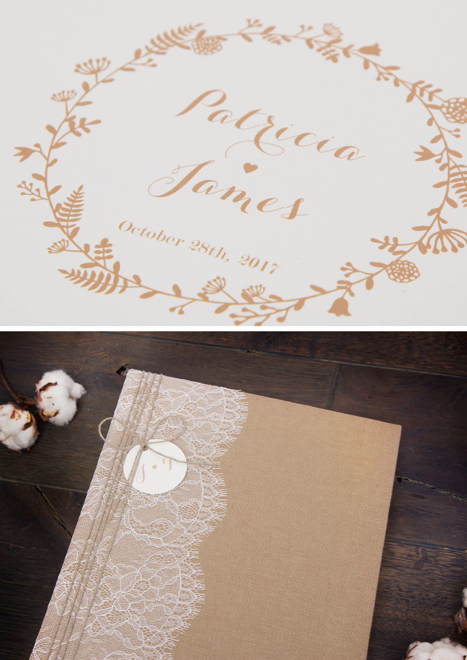 Wedding Album Guest Book Rustic Lace Instax Picture Album Etsy
