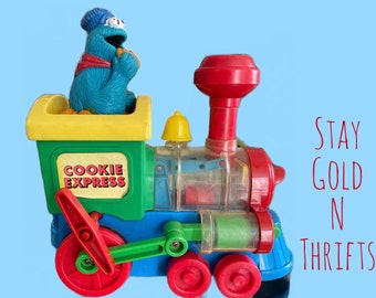 Sesame Street Big Bird's Wind up Train Vintage 1990's Illco