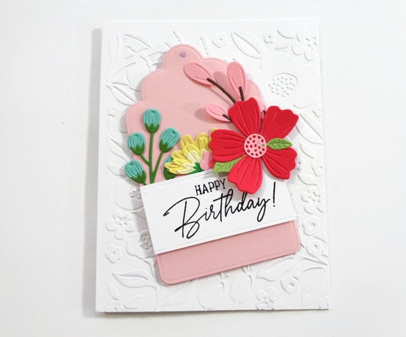 Pink Gorgeous Flower Birthday Card for Mom: This birthday card is a work of  art just…