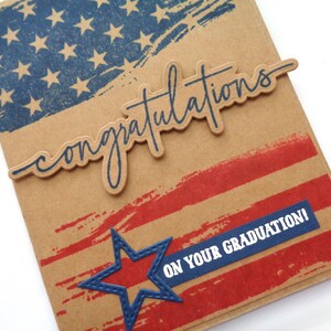 Handmade Military Graduation Card – Congratulations, Flag Front - Etsy