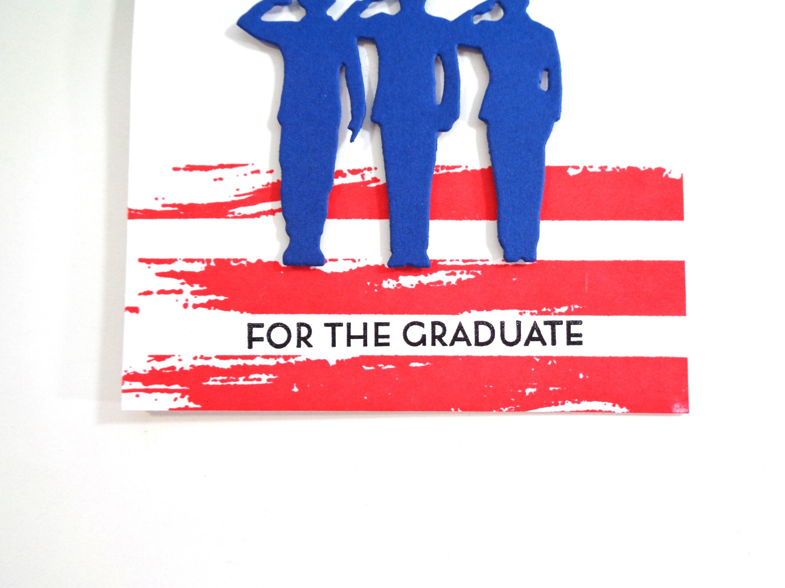 Handmade Military Graduation Card: US Flag, Soldier Silhouette - Etsy