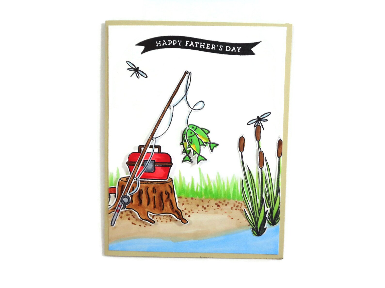 5-Piece Fish & Hook Father's Day Gone Fishing Trip Lapel Pin Or Hat Pin & Tie Tack Set With Clutch Back By Novel Merk