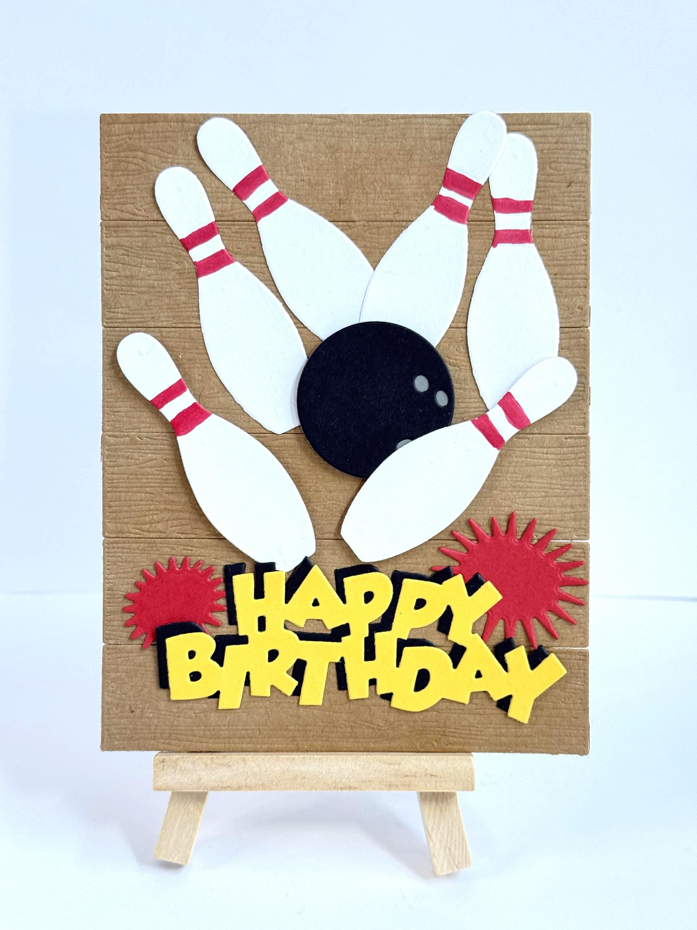 Handmade Bowling Birthday Card - Choice of Funny Inside Sentiments - Etsy