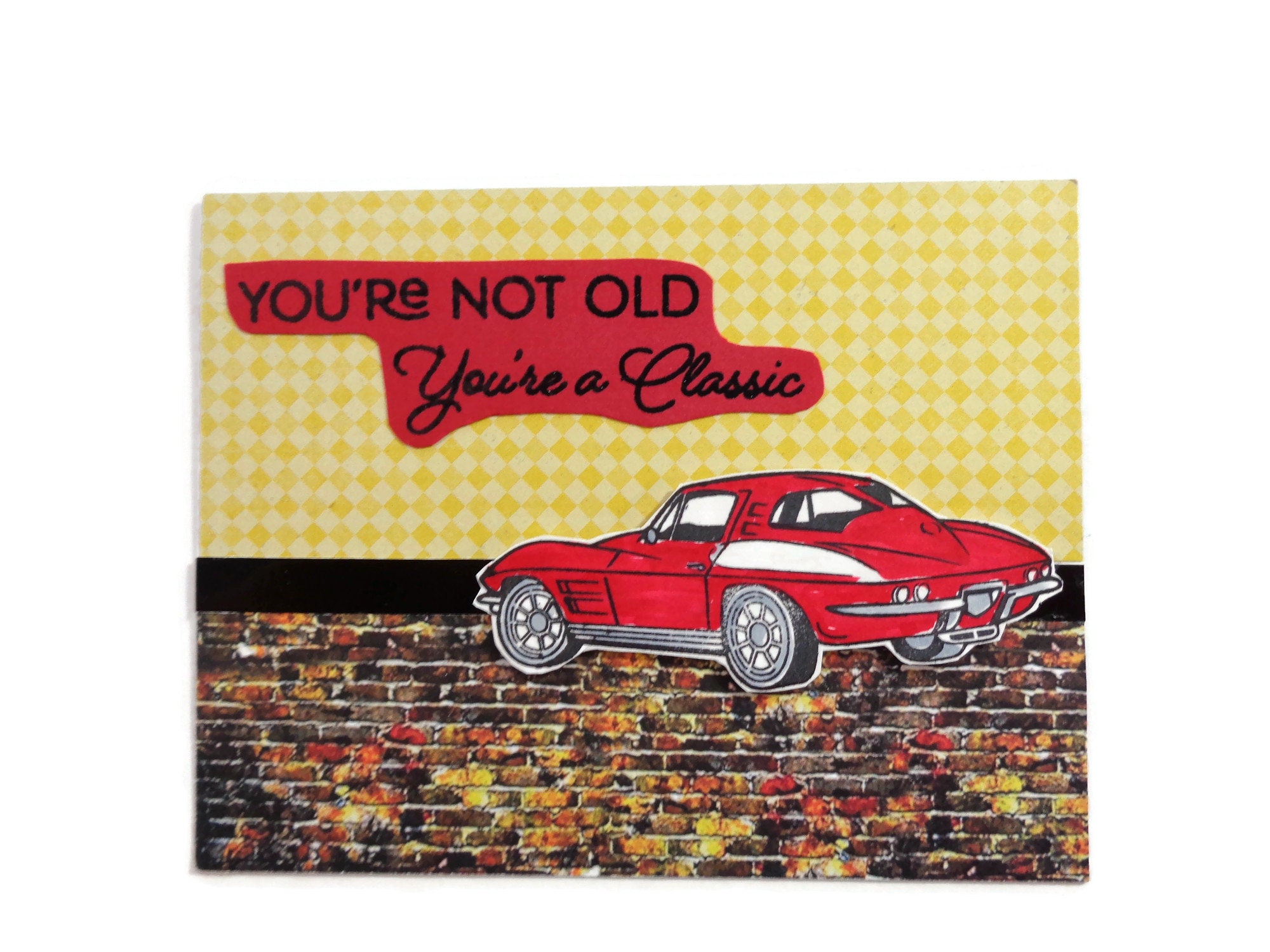 You're an American Classic Card for Him Sports Car Red Corvette Card ...