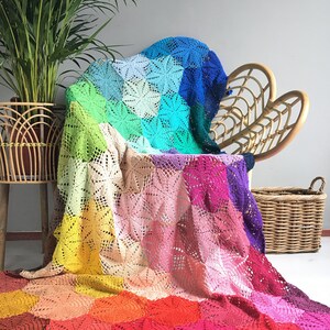Atty's Anemone Blanket Crochet Pattern PDF