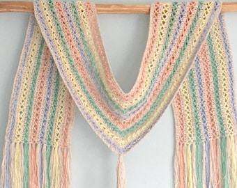 Summer Shawl crochet pattern, pdf