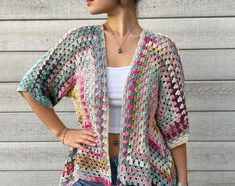 Heptagon Cardigan Crochet Pattern PDF