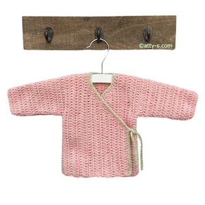 Sumi Baby Kimono Wrap Cardigan Crochet Pattern PDF