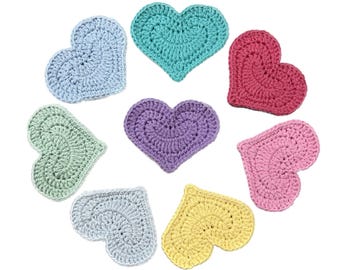 Happy Heart Coaster Valentines Day Crochet pdf pattern