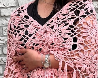 Cleopatra Flower Shawl Crochet pattern PDF