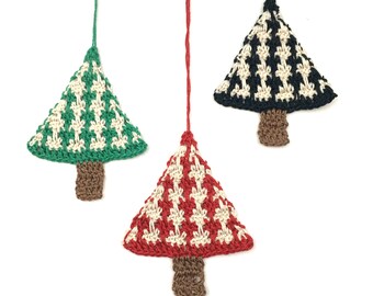 Houndstooth Christmas Tree Crochet pattern PDF