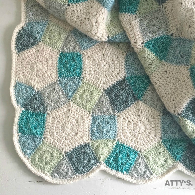 Jack's Chain Crochet Quilt baby blanket Pattern PDF Etsy