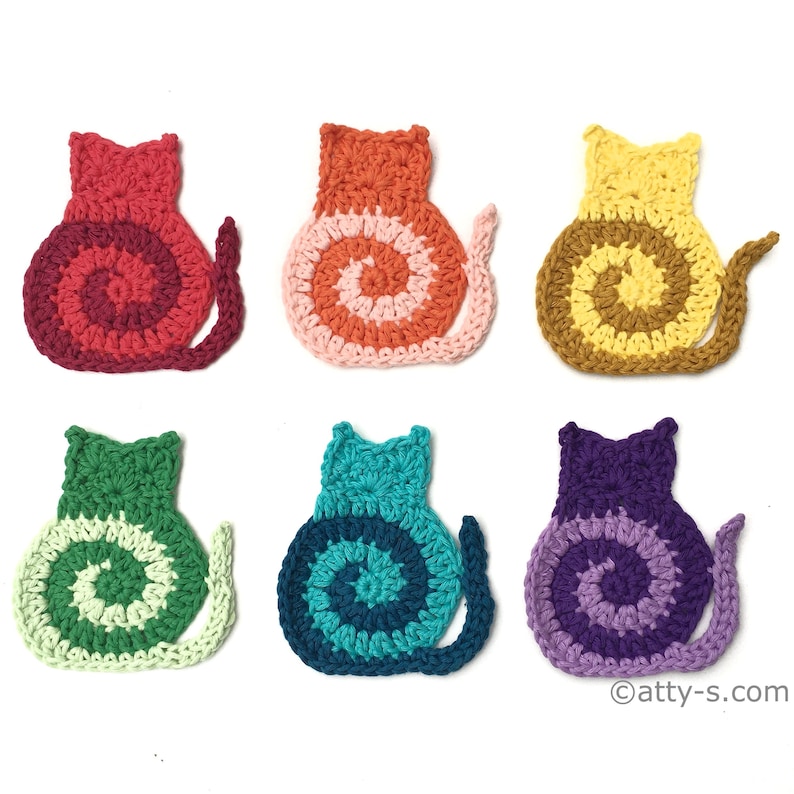 Swirly Cat Crochet Pattern PDF image 1