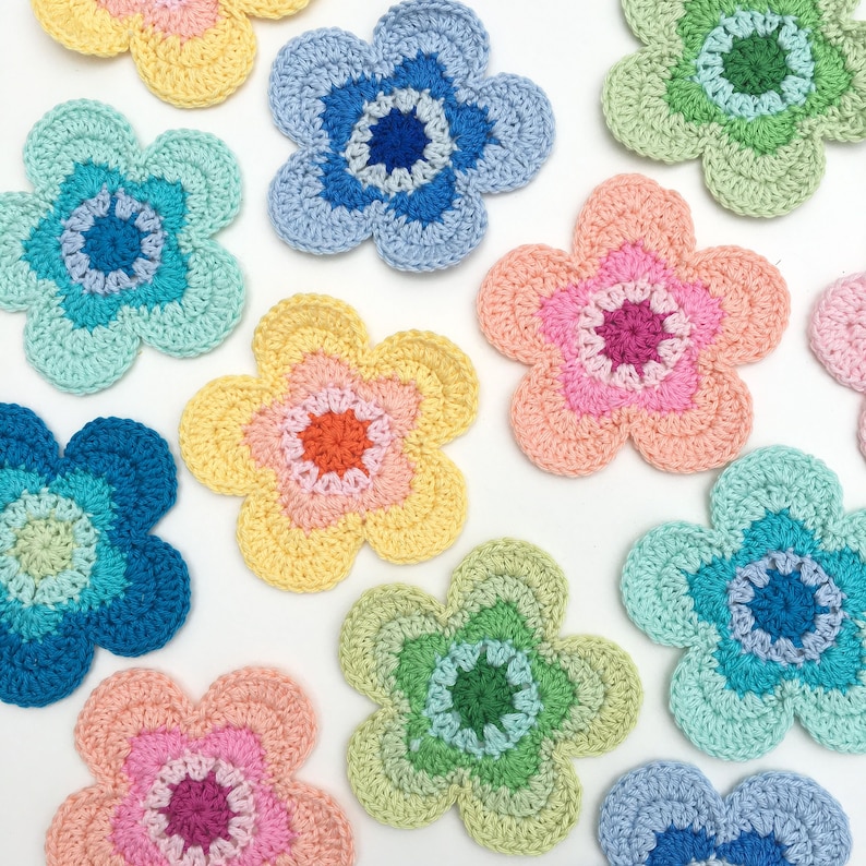 PDF-virkmönster för Flower Power-underlägg bild 1