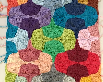 Drunkard's Path Crochet Square Pattern PDF