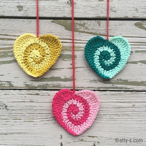 Swirly Heart Crochet pattern PDF