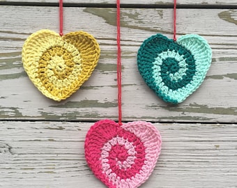 Swirly Heart Crochet pattern PDF