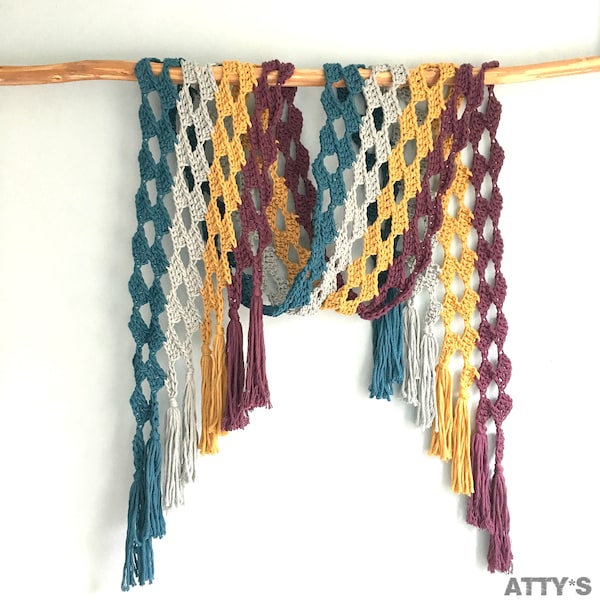 By Claire Chunky Cotton Catch the Waves Shawl pattern PDF
