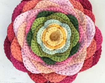 Flower Nesting Bowls Crochet pattern PDF