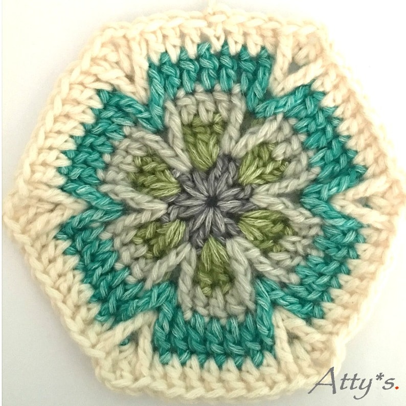 Mesmerize Hexagon Motif crochet pattern, pdf image 3