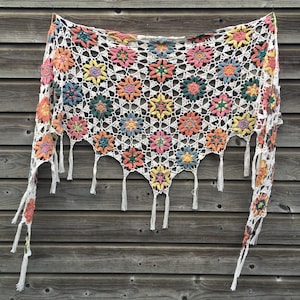 Flowerland Shawl Crochet Pattern PDF